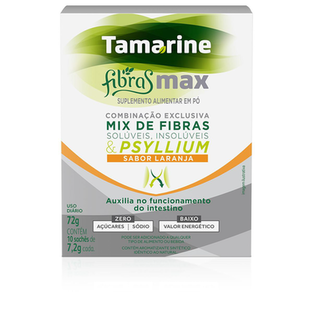 Imagem do produto Tamarine Fibras Max Em Pó Sabor Laranja 10 Sachês Com 6,5G 10 Sachês Com 6,5G