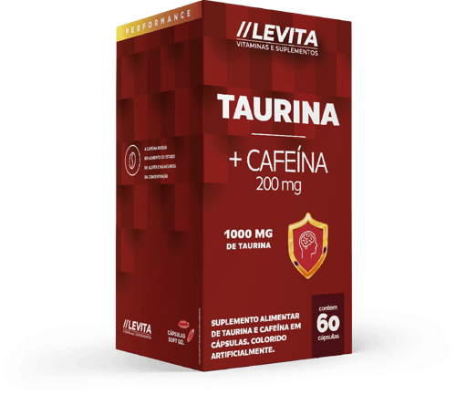 Taurina Levita Vitaminas E Suplementos 60 Cápsulas