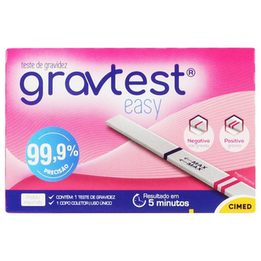 Imagem do produto Teste De Gravidez Grav Test Easy 1 Teste Copo Coletor Cimed