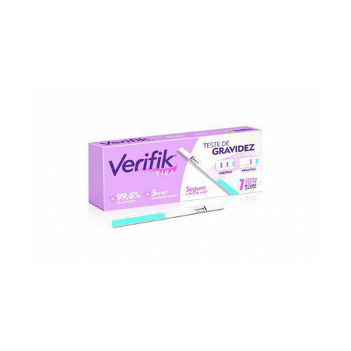 VERIFIK TESTE DE GRAVIDEZ + TUBO COLETOR COM 1 UNIDADE