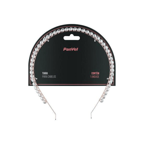 Imagem do produto Tiara Para Cabelos De Metal Com Perolas Panvel Acessorios Colecao Verao Romantico Vibrante