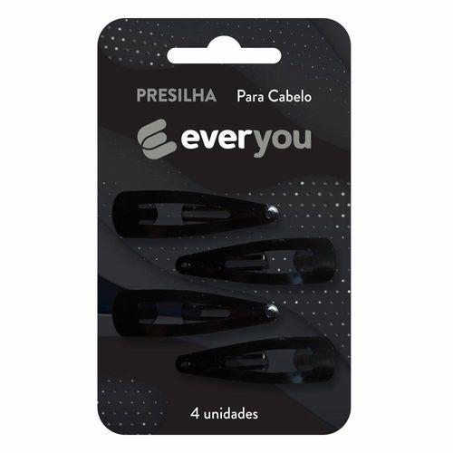 Tic Tac Para Cabelo Ever You Preto 4 Unidades