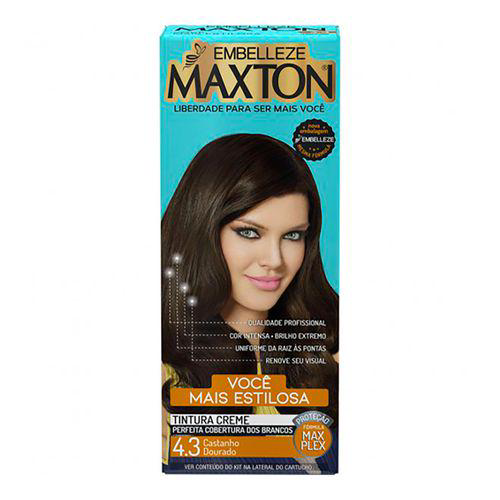 Imagem do produto Coloração Permanente Maxton Embelleze Castanho Dourado Morena Mais Estilosa 4.3 1 Unidade