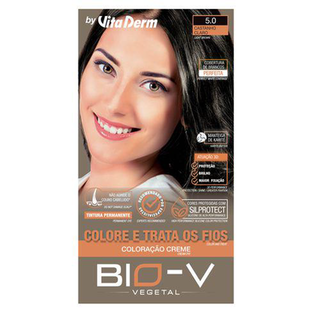 Imagem do produto Tinta De Cabelo Bio V Cor 5.0 Castanho Claro Vita Derm