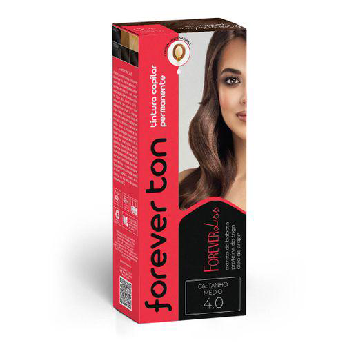 Imagem do produto Tinta De Cabelo Forever Ton 4.0 Castanho Médio Forever Liss