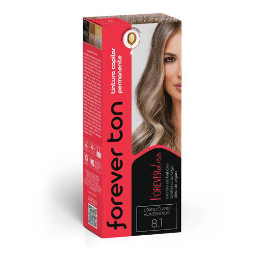 Imagem do produto Tinta De Cabelo Forever Ton 8.1 Louro Claro Acinzentado Forever Liss