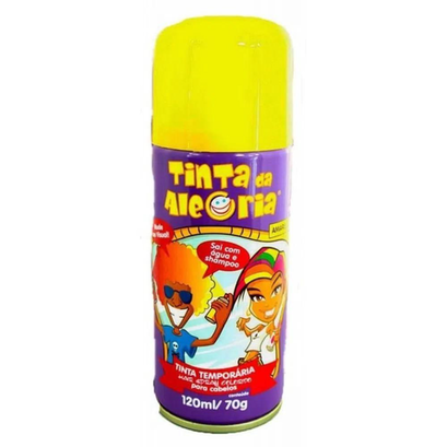 Imagem do produto Tinta Spray Para Cabelos Tinta Da Alegria Cor Amarelo 120Ml