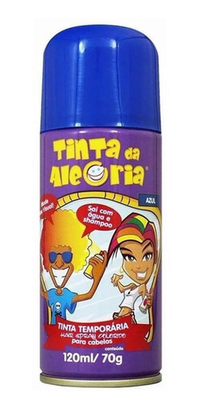 Tinta Spray Para Cabelos Tinta Da Alegria Cor Azul 120Ml