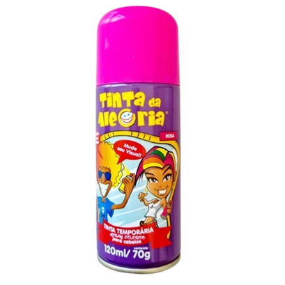 Imagem do produto Tinta Spray Para Cabelos Tinta Da Alegria Cor Rosa 120Ml