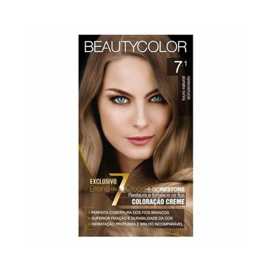 Tintura - Beauty Color 7.1 Kit Louro Natural Acinzentado