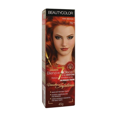 Tintura Beautycolor Creme 76.44 Ruivo Absoluto 45G