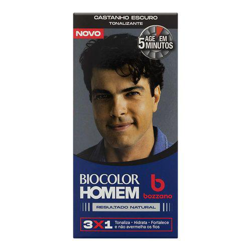 Imagem do produto Tintura Biocolor Homem Bozzano Tonalizante Castanho Escuro Panvel Farmácias
