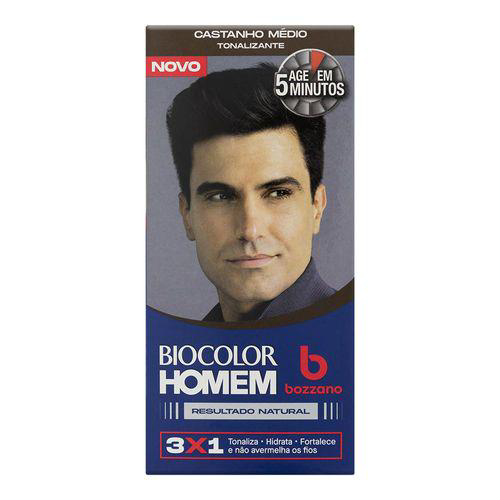 Imagem do produto Tintura Biocolor Homem Bozzano Tonalizante Castanho Medio Panvel Farmácias