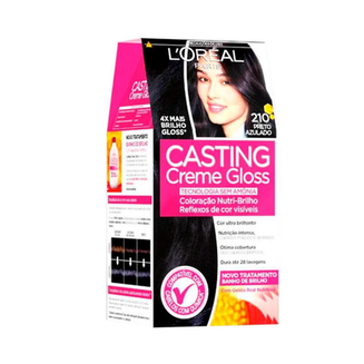 Tintura Casting Creme Gloss Preto Azulado 210