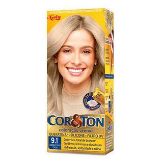 Imagem do produto Tintura Cor&Ton Niely 9.1 Louro Claro Cinza Com 1 Unidade