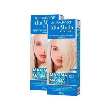 Imagem do produto Tintura Creme Alta Moda Alfaparf Louro Platina Irisé Cinza 12.10