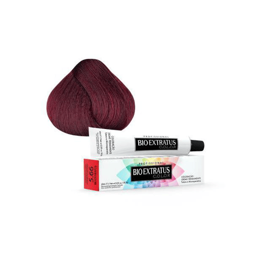 Imagem do produto Tintura Creme Bio Extratus Color Castanho Claro Vermelho Intenso 5.66 60Ml