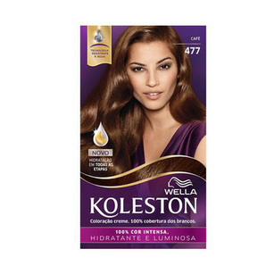 Imagem do produto Tintura Creme Koleston Wella Café 477 Kit