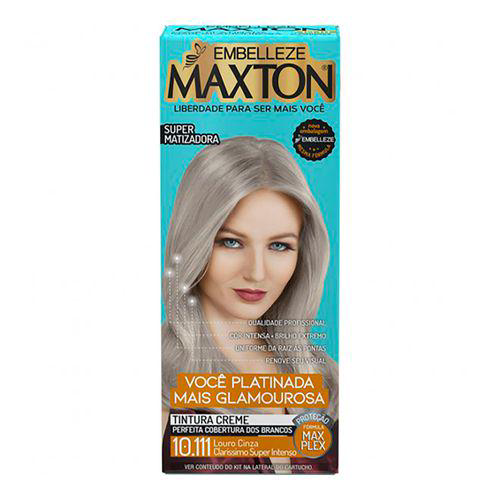 Imagem do produto Tintura Creme Maxton 10.111 Louro Cinza Claríssimo Super Intenso Com 1 Unidade