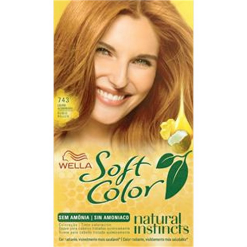 Imagem do produto Tintura Creme Soft Color Wella Louro Acobreado 743 Kit