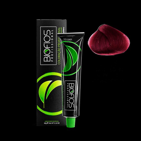 Imagem do produto Tintura De Cabelo 66.66 Castanho Claro Vermelho Irisado Especial 60G Biofios Profissional
