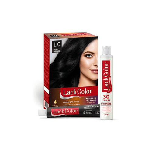 Tintura Lack Color Kit Creme 1.0 Preto Intenso