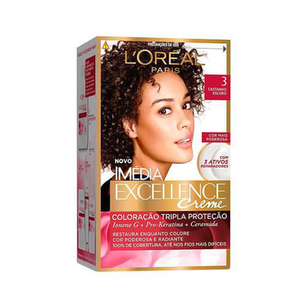 Imagem do produto Tintura L`Oreal Imédia Excellence Creme Kit 3.0 Castanho Escuro