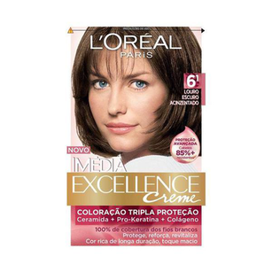 Tintura L`Oreal Imédia Excellence Creme Kit 6.1 Louro Escuro Acizentado