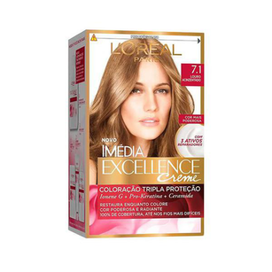 Imagem do produto Tintura L`Oreal Imédia Excellence Creme Kit 7.1 Louro Acizentado