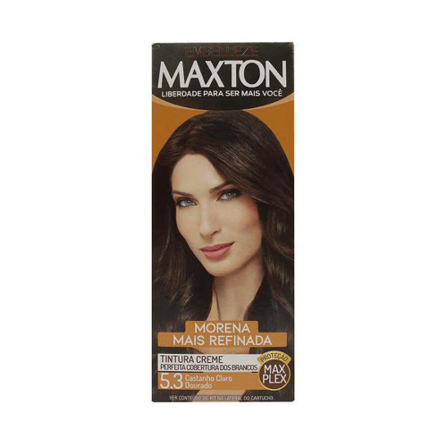 Tintura - Maxton Creme Kit Prático 5.3 Castanho Claro Dourado