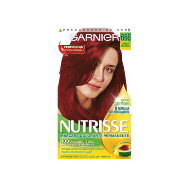 Tintura Garnier Nutrisse 666 Rubi Louro Escuro Avermelhado Muito Intenso