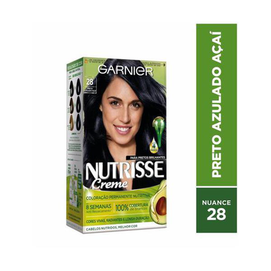 Imagem do produto Tintura Nutrisse Creme 28 Preto Azulado Açaí Com 1 Unidade