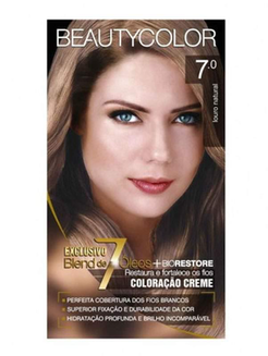 Tintura Permanente Beauty Color 7.0 Louro Natural - Beauty Color 7.0 Louro Natural