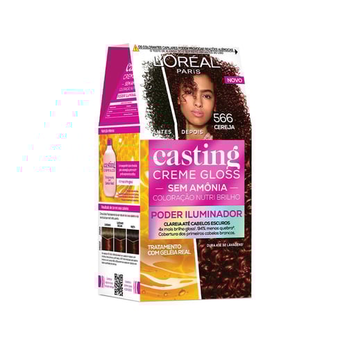 Imagem do produto Tintura Semipermanente Casting Gloss Poder Iluminador 566 Cereja 1 Unidade