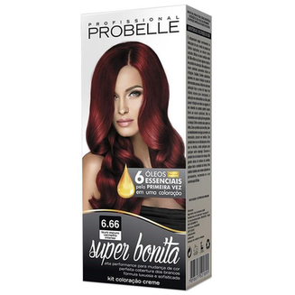Imagem do produto Tintura Super Bonita Probelle Louro Escuro Vermelho Intenso 6.66