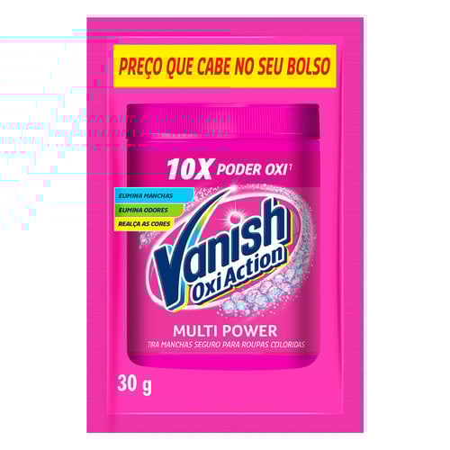Imagem do produto Tira Manchas Em Pó Vanish Oxi Action Para Roupas Coloridas Sachê 30G