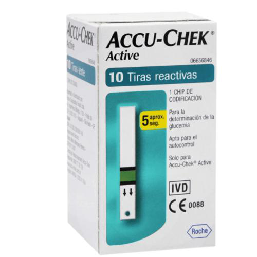 Tiras - Accu-Chek Active Para Controle Do Diabetes Com 10.