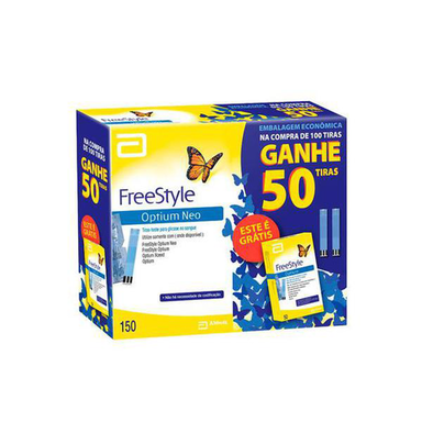 Imagem do produto Tiras Freestyle Optium Com 100 Tiras Grátis 50 Tiras