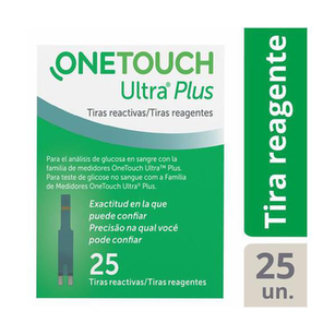 Tiras Reagentes Onetouch Ultra Plus Com 25 Unidades