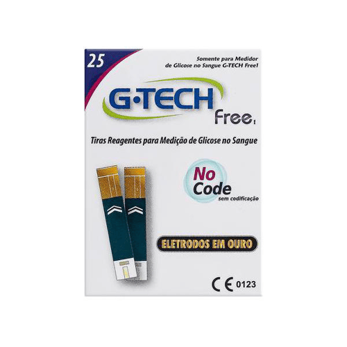 Tiras Reagentes Para Medição De Glicose - G-Tech Free 25 Unidades