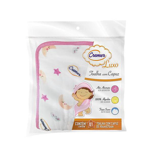 Imagem do produto Toalha De Banho Com Capuz Cremer Luxo Menina 1 Unidade