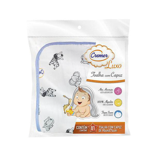 Imagem do produto Toalha De Banho Com Capuz Cremer Luxo Menino 1 Unidade