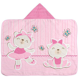 Imagem do produto Toalha De Banho Com Capuz E Forro De Fralda Ursa Bailarina Bublim