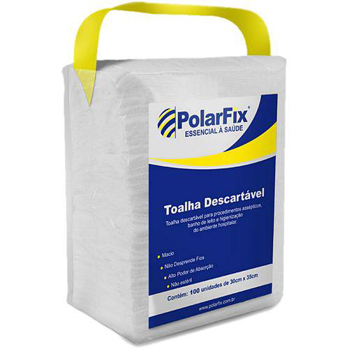 Imagem do produto Toalha Descartável Para Procedimentos Assépticos Polarfix 100 Unidades