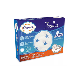 Toalha - Luxo Cremer Estampada Masculina C 3 Unidades
