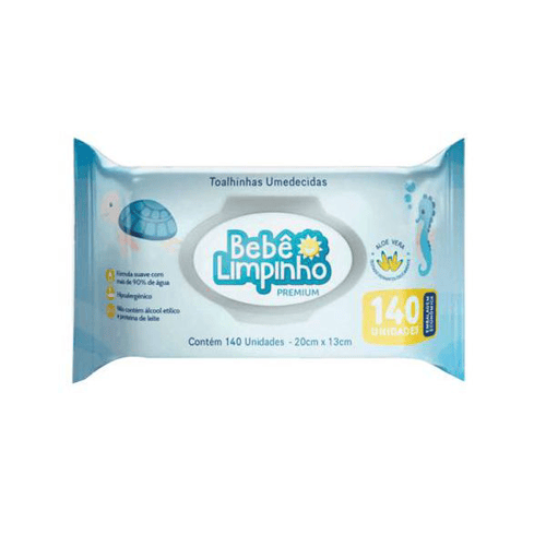 Imagem do produto Toalha Umedecida Bebê Limpinho Premium 140 Unidades