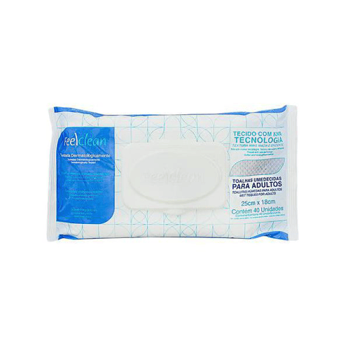 Imagem do produto Toalha Umedecida Feelclean Para Adultos Com 40 Unidades