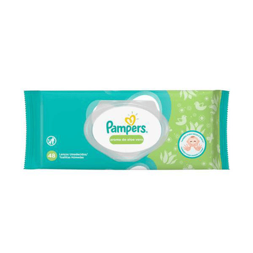 Toalha Umedecida Pampers Aloe Vera Com 48 Unidades