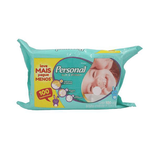 Toalha Umedecida Personal Soft & Protect Com 100 Unidades