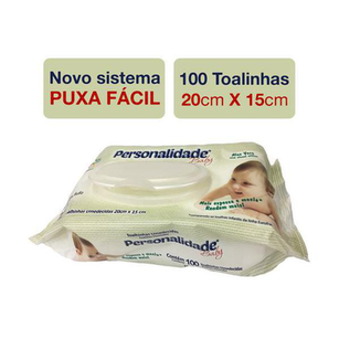 Toalha Umedecida Personalidade Baby Sec Com 100 Unidades